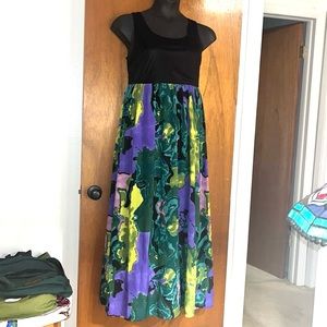 Watercolor sold maxi dress